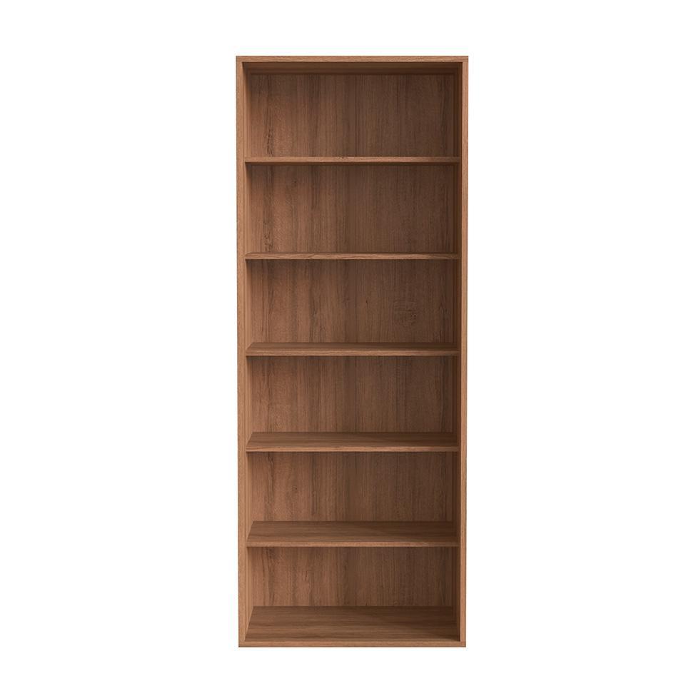 Conjunto de Escrivaninha Steel Wood com Gaveteiro 4 GV e Estante Livreiro Office 1 PT Grafite e Mel - 5