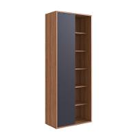 Conjunto de Escrivaninha Steel Wood com Gaveteiro 4 GV e Estante Livreiro Office 1 PT Grafite e Mel
