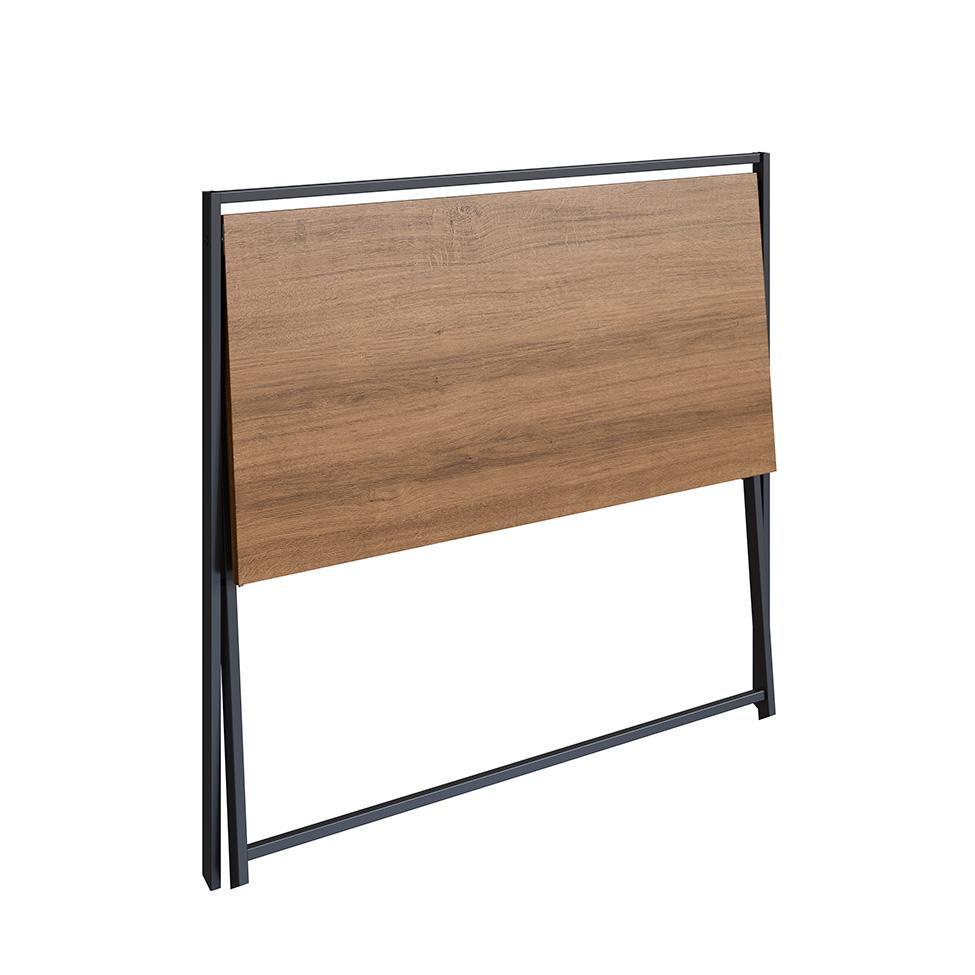 Conjunto de Escrivaninha Dobrável Paricel com Gaveteiro 4 GV e Estante Office 1 PT Grafite e Mel - 7