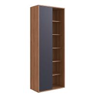 Conjunto de Escrivaninha Dobrável Paricel com Gaveteiro 4 GV e Estante Office 1 PT Grafite e Mel