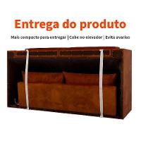 Sofá 3 Lugares Retrátil Lubeck Suede Marrom 180 cm - 6