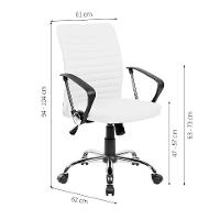 Conjunto de Mesa Studio Nogal 120 cm com Cadeira de Escritório Diretor Giratória Oslo Branca - 2