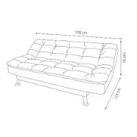 Sofá-Cama Casal 3 Lugares Premium Suede Vermelho