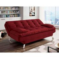 Sofá-Cama Casal 3 Lugares Premium Suede Vermelho - 7