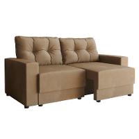 Sofá 3 Lugares Retrátil Lubeck Suede Bege 180 cm - 2