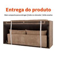 Sofá 3 Lugares Retrátil Lubeck Suede Bege 180 cm - 7