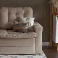 Sofá 3 Lugares Retrátil Lubeck Plush Suede Bege - 7