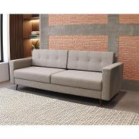 Sofá 3 Lugares Pé Palito Living Linho Cotton Cru - 1