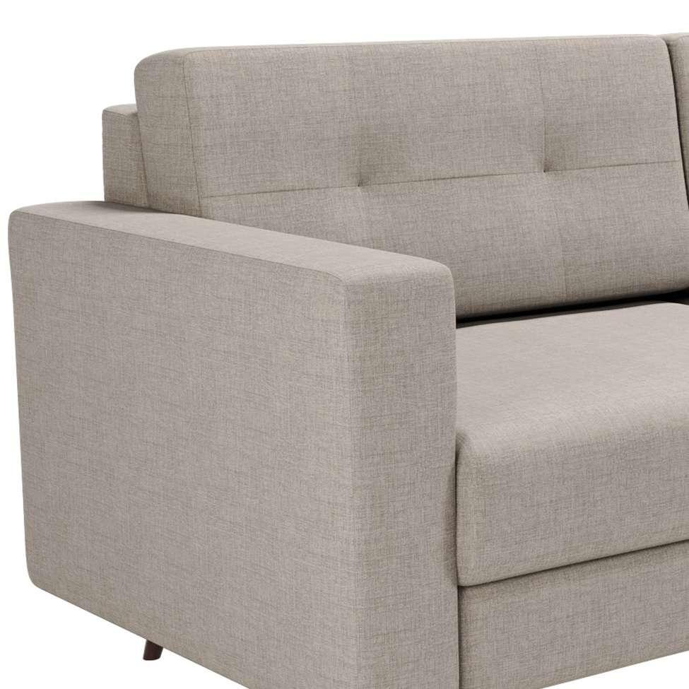 Sofá 2 Lugares Pé Palito Living Linho Cotton Cru - 6