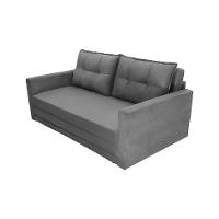 Sofá-Cama com Cama Auxiliar Casal 2 Lugares Trancoso Suede Cinza - 1