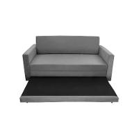 Sofá-Cama com Cama Auxiliar Casal 2 Lugares Trancoso Suede Cinza - 5