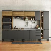 Cozinha Completa Magnólia 12 PT 3 GV Mel e Grafite - 1