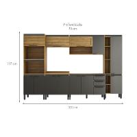 Cozinha Completa Magnólia 12 PT 3 GV Mel e Grafite - 3