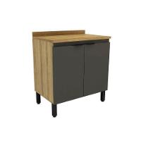 Cozinha Completa Magnólia 12 PT 3 GV Mel e Grafite - 9