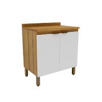 Cozinha Compacta Magnólia com 2 Balcões 4 PT 3 GV Mel e Branca - 7