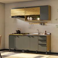 Cozinha Completa Magnólia 7 PT 3 GV Mel e Grafite - 1