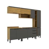 Cozinha Completa Magnólia 9 PT 3 GV Mel e Grafite - 5