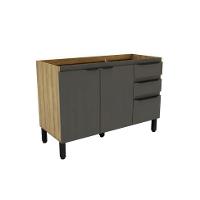 Cozinha Completa Magnólia 9 PT 3 GV Mel e Grafite - 10