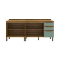 Cozinha Compacta Magnólia com 2 Balcões 4 PT 3 GV Mel e Verde - 5