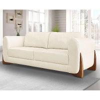 Sofá 2 Lugares Yves Linho Rústico Natural - 2