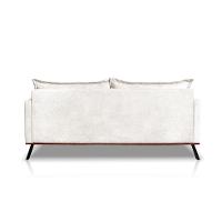 Sofá 3 Lugares Zeus Linho Bouclê Off White 180 cm