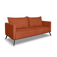 Sofá 3 Lugares Zeus Linho Bouclê Terracota 220 cm - 1