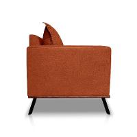 Sofá 3 Lugares Zeus Linho Bouclê Terracota 220 cm - 6