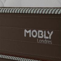 Cama Box Solteiro Londres com Colchão Molas Ensacadas (63x88x188) Marrom e Branca - 5