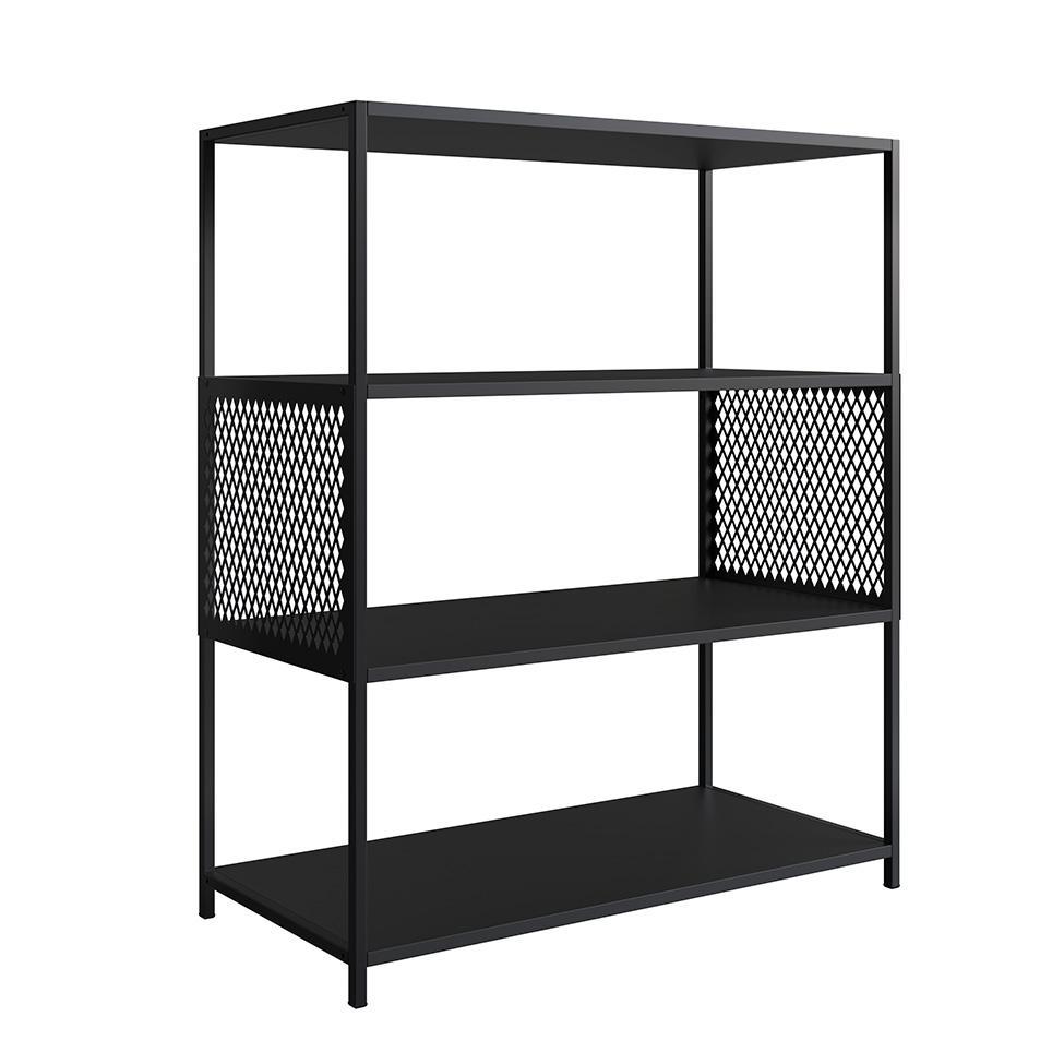 Conjunto para Sala de Estar Paricel com Rack 1 GV, Aparador, Estante 40cm e Estante 77cm Preto - 10