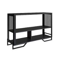Conjunto para Sala de Estar Paricel com Rack 1 GV, Aparador, Estante 40cm e Estante 77cm Preto