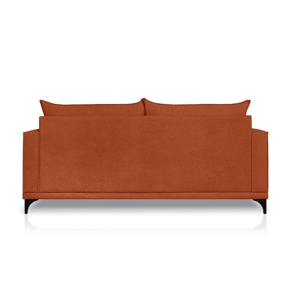 Sofá 2 Lugares Eros Linho Bouclê Terracota 160 cm - 4