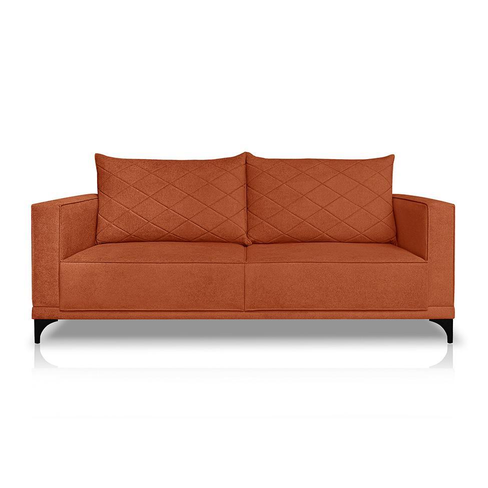 Sofá 2 Lugares Eros Linho Bouclê Terracota 160 cm - 5