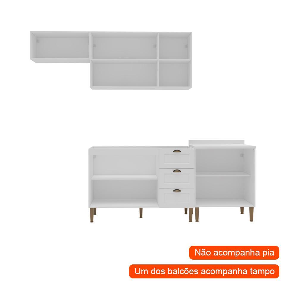 Cozinha Completa Lavanda 8 PT 3 GV Branca - 2