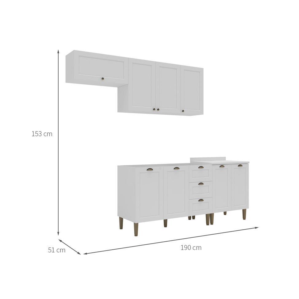 Cozinha Completa Lavanda 8 PT 3 GV Branca - 3