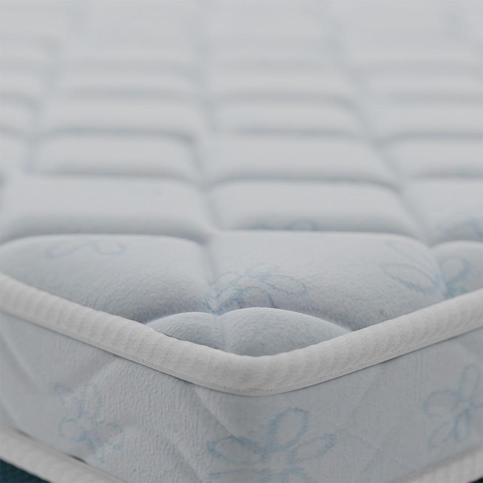 Cama Box King Londres com Colchão Molas Ensacadas (63x193x203) Marrom e Branca - 7