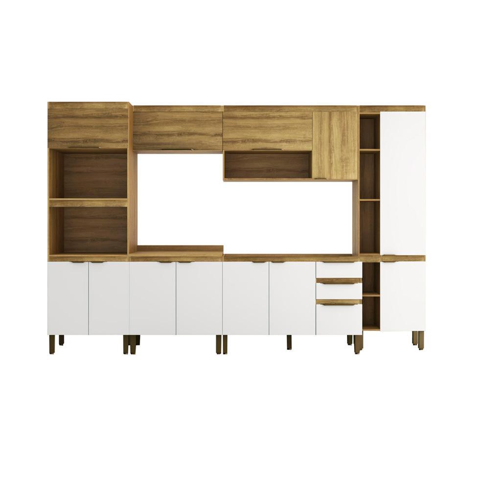 Cozinha Completa Magnólia 12 PT 3 GV Mel e Branca - 6