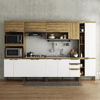 Cozinha Completa Magnólia 12 PT 3 GV Mel e Branca - 1