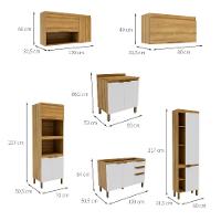 Cozinha Completa Magnólia 12 PT 3 GV Mel e Branca