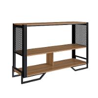 Conjunto para Sala de Estar Paricel com Rack 2 PT, Aparador e Estante 77cm Preto e Mel