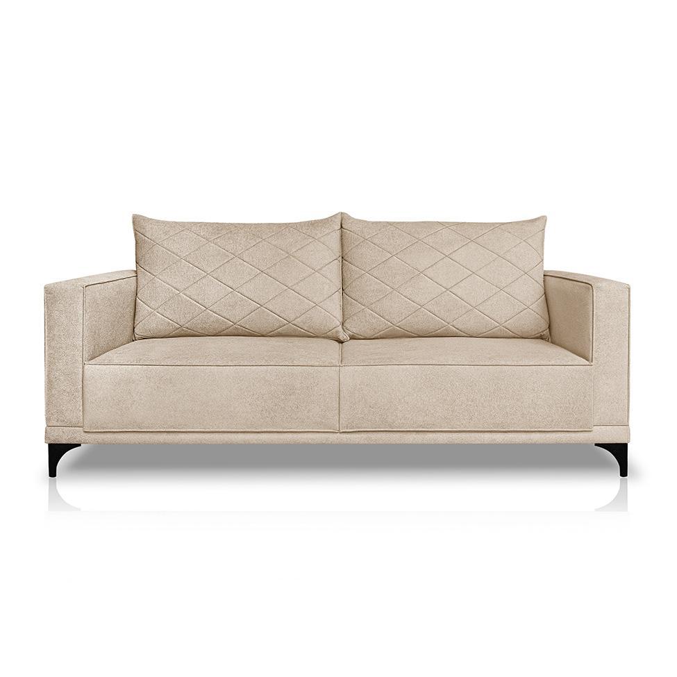 Sofá 2 Lugares Eros Linho Bouclê Bege 160 cm - 5