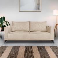 Sofá 2 Lugares Eros Linho Bouclê Bege 160 cm - 2