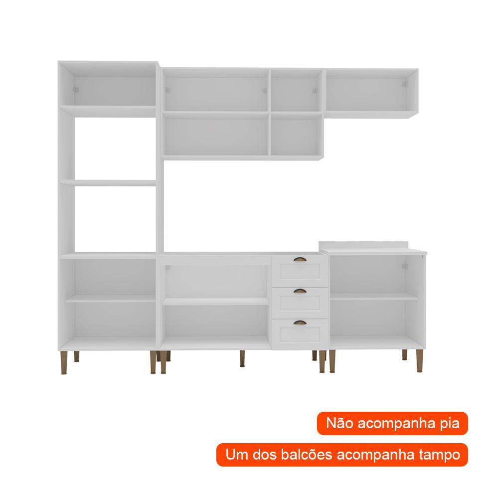 Cozinha Completa Lavanda 10 PT 3 GV Branca - 2