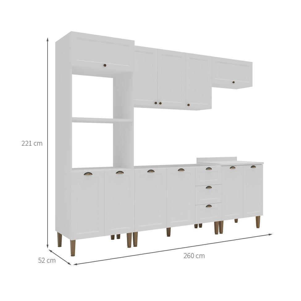 Cozinha Completa Lavanda 10 PT 3 GV Branca - 3