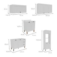 Cozinha Completa Lavanda 10 PT 3 GV Branca