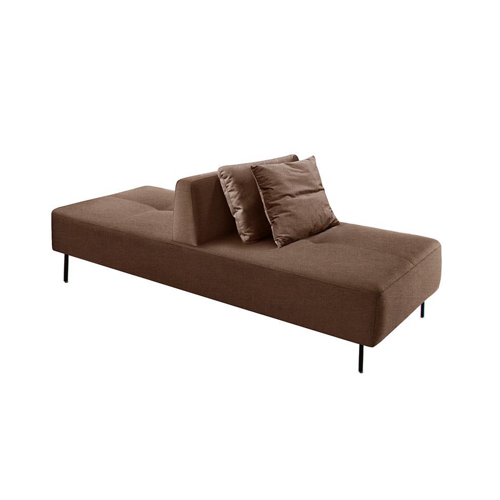 Sofá 2 Lugares e 1 Encosto Modular Da Vinci Poliéster Caqui - 1