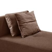 Sofá 2 Lugares e 1 Encosto Modular Da Vinci Poliéster Caqui - 2