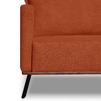 Sofá 3 Lugares Zeus Linho Bouclê Terracota 180 cm - 7