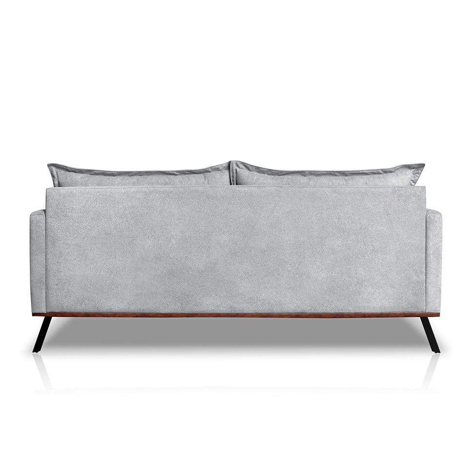 Sofá 3 Lugares Zeus Linho Bouclê Cinza Claro 220 cm - 4