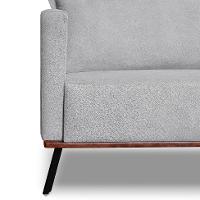 Sofá 3 Lugares Zeus Linho Bouclê Cinza Claro 220 cm - 6