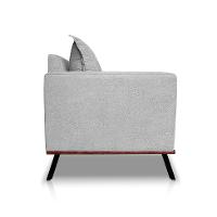 Sofá 3 Lugares Zeus Linho Bouclê Cinza Claro 220 cm - 7